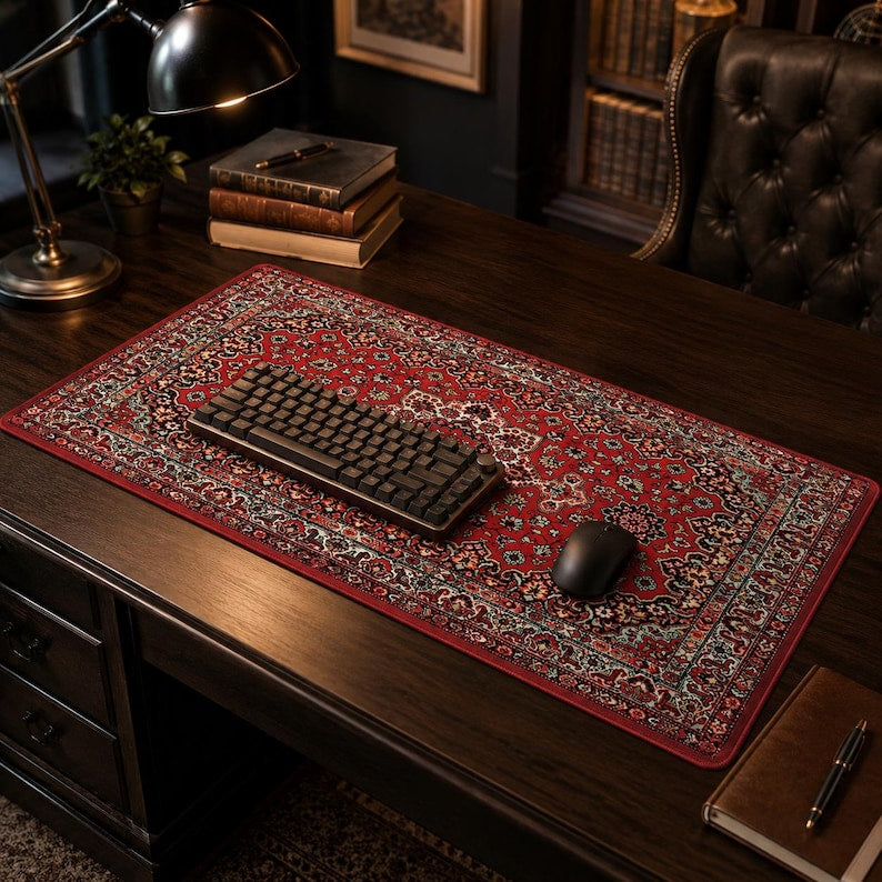 Red Oriental Gaming Mouse Pad