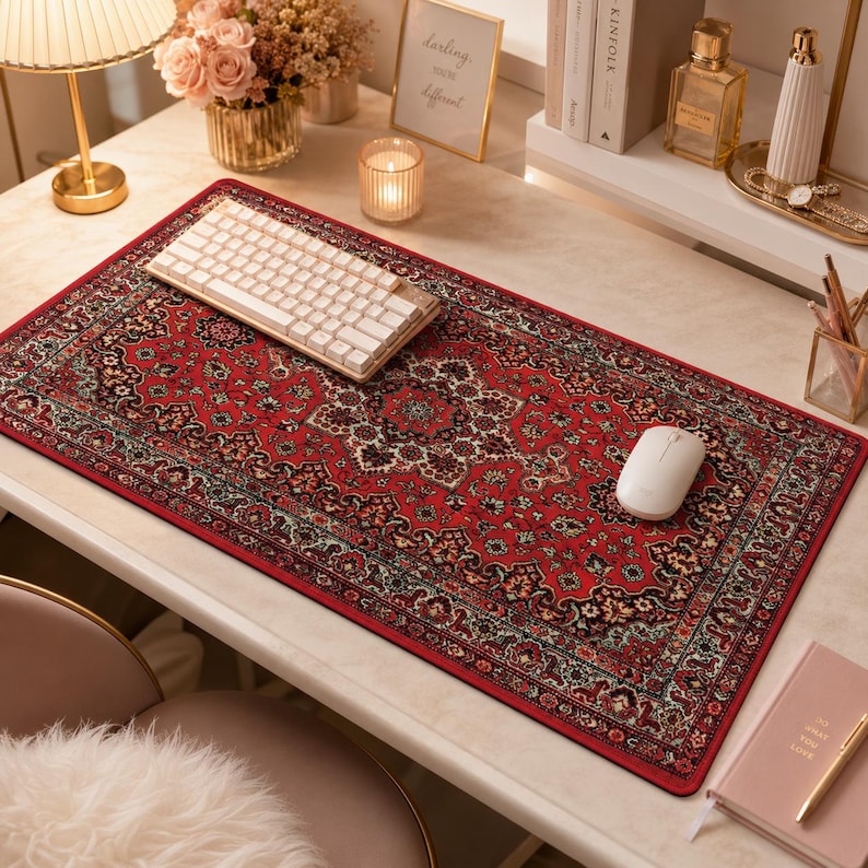 Red Oriental Gaming Mouse Pad